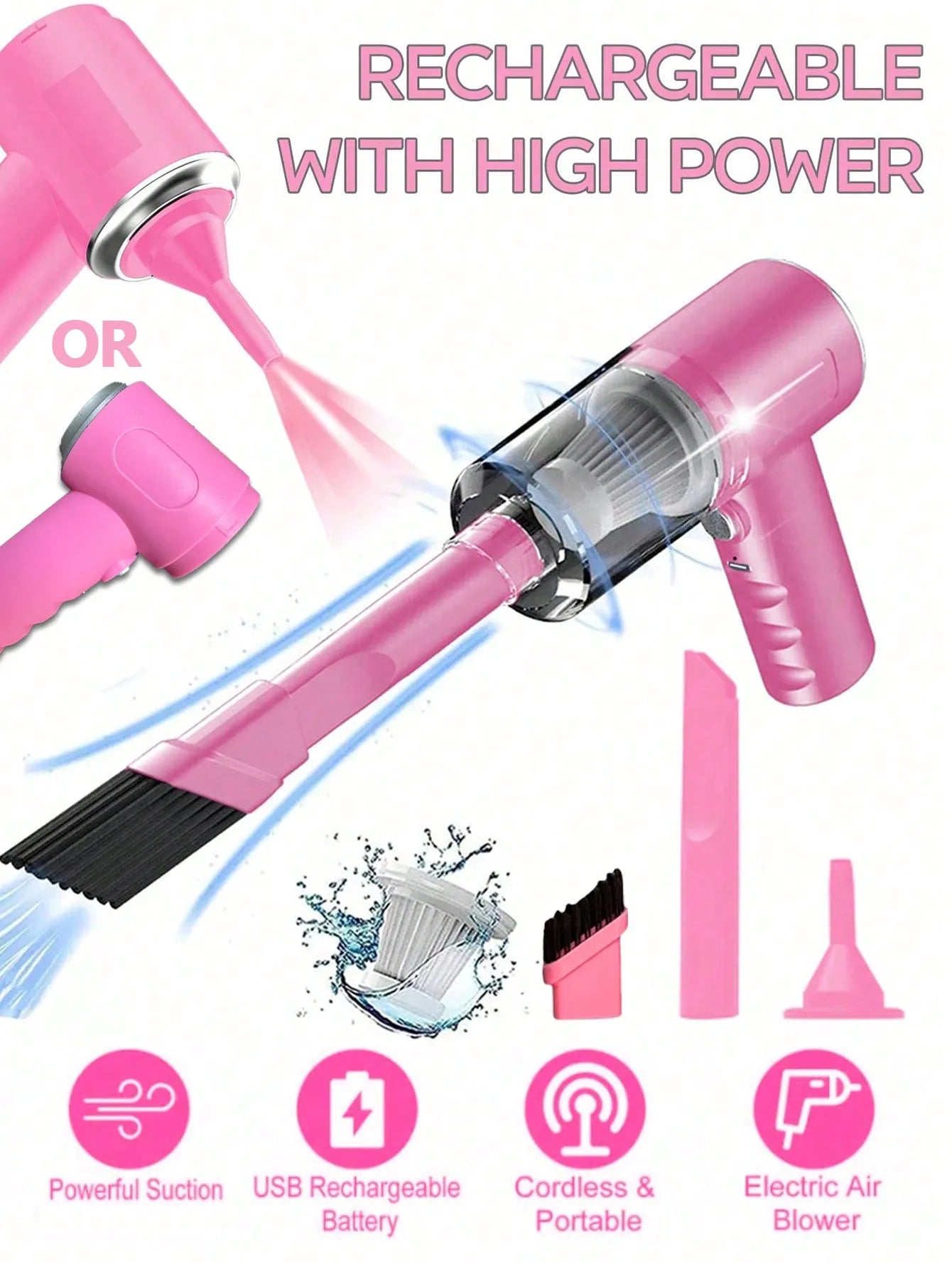 Mini Aspiradora Portátil 3 en 1 – Recargable USB